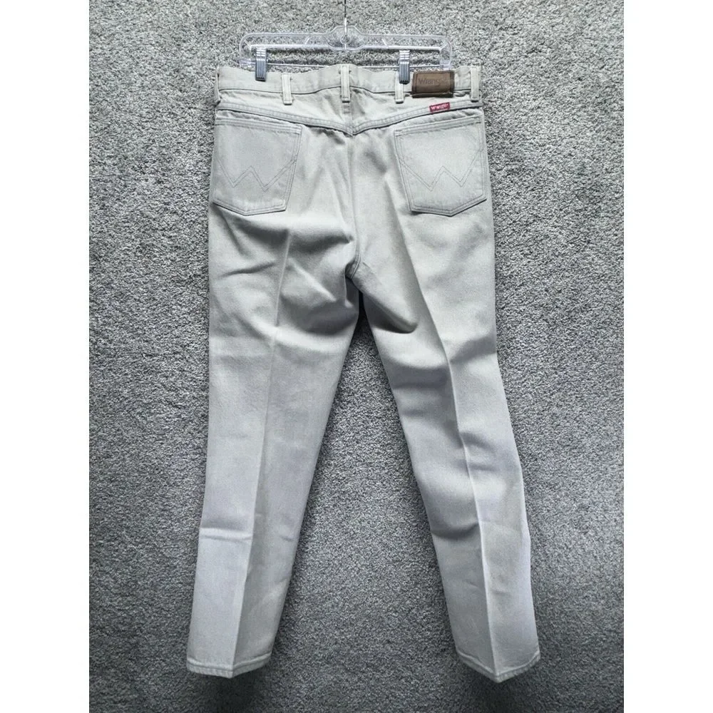 Vintage 70s 80s Wrangler Straight Leg Jeans Men's Pearl Size 36 x 30 USA 0915GYK